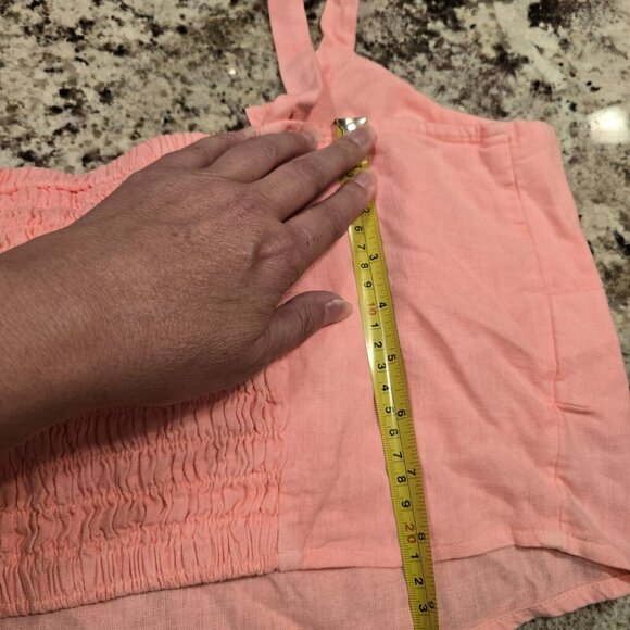 Universal Thread Women's Tie-Front Cropped Tank Top - Size XXL Plus Pink Parasol - Picture 11 of 11